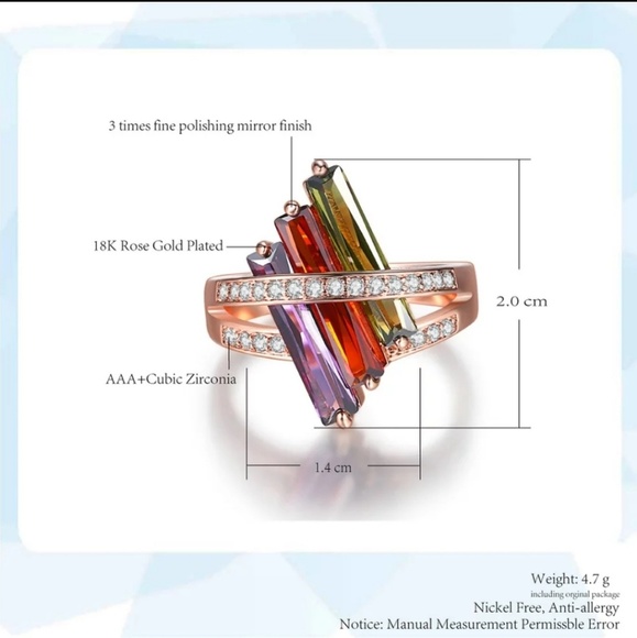 💞💥💫HOST PICK 🤩😍New, Stunning Australian Crystal Ring - Picture 4 of 5